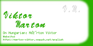 viktor marton business card